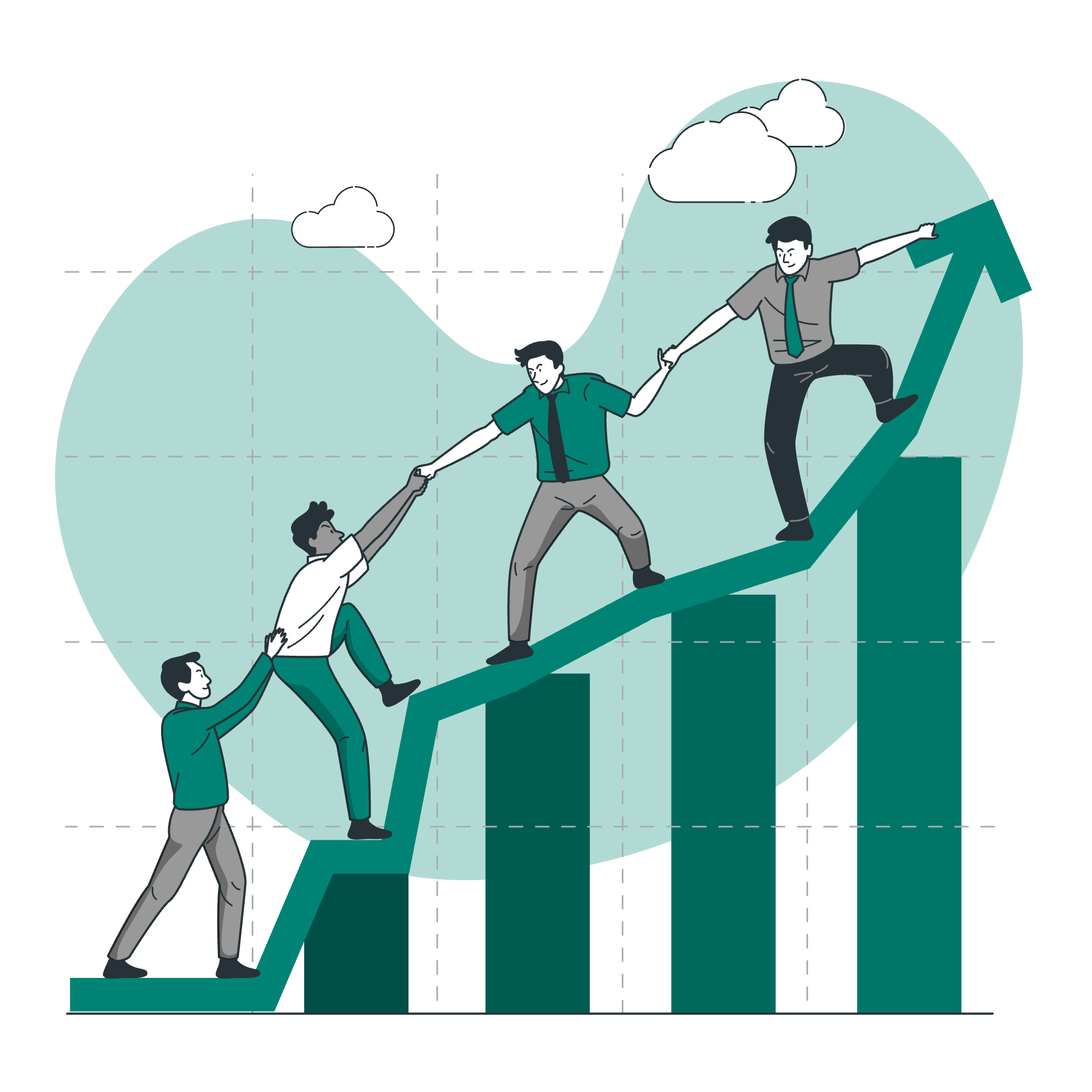 Gráfico mostrando o crescimento de campanhas bem-sucedidas na GlobalUnityGroup